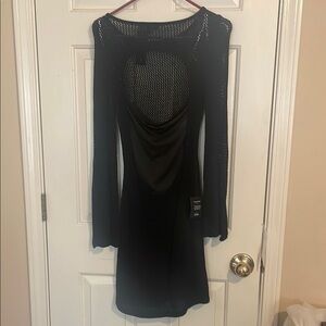 Lulu's Black Knit Dress
